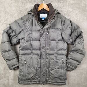 Columbia Men's Omni Shield Gray Down And Feather Jacket Size S